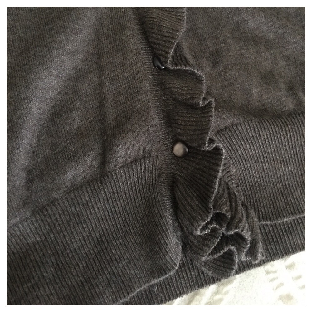 Ann Taylor Ruffle Trim Cardigan - Picture 5 of 9